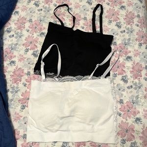 Black & white bralettes